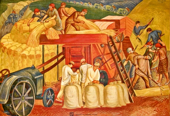 В. Вовченко. Плакат «Ой колись і піт, і жарко». 1930. Папір, гуаш